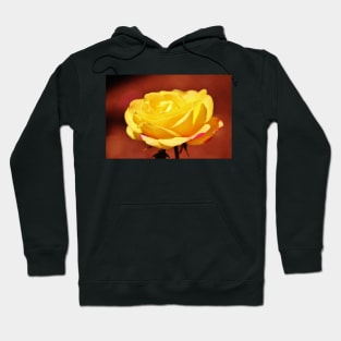 Bright Yellow Rose With Pink Hoodie